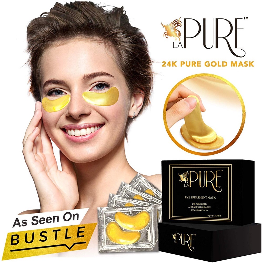 LA PURE 24K Gold Eye Treatment Mask.